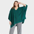 Women's Plus Size V-neck Pullover - A New Day Green