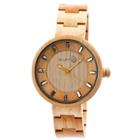 Earth Wood Goods Women's Earth Root Watch With Luminous Hands-khaki/tan, Khaki