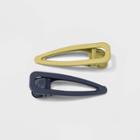 Hair Clip Set 2pc - Universal Thread Green/navy Blue