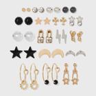 Stars And Moon Stud Earring Set 18pc - Wild Fable