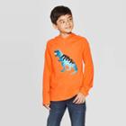 Boys' Long Sleeve Hooded T-shirt - Cat & Jack Orange M, Boy's,