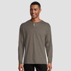 Hanes Men's Long Sleeve Beefy Henley Shirt - Camouflage Green