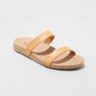 Women's Dani Two Band Slide Sandals - Shade & Shore Cognac