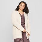 Women's Plus Size Long Sleeve Open Layering Cardigan - Universal Thread Blush X
