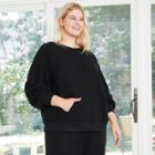 Women's Plus Size Balloon Sleeve Sweatshirt - Who What Wear Black