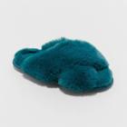 Women's Paris Crossband Fur Slide Slippers - Stars Above Green