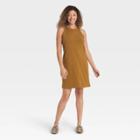 Women's Knit Tank Dress - A New Day Olive