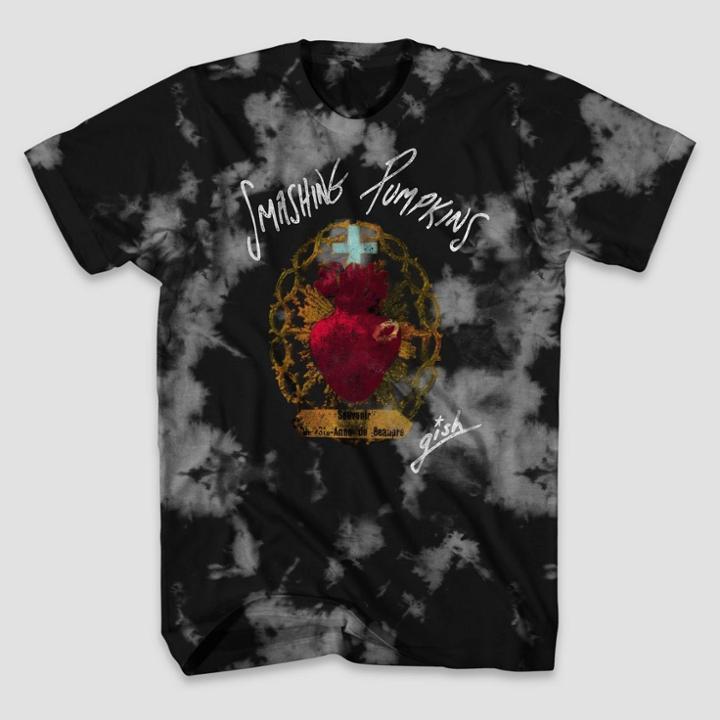 Men's Smashing Pumpkins Short Sleeve Graphic T-shirt - Black Wash/gray Wash