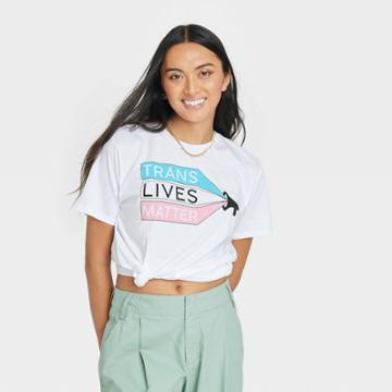 Threadless Pride Adult Trans Lives Matter Short Sleeve T-shirt - White