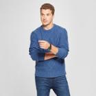 Men's Long Sleeve Cable Crew Pullover Sweater - Goodfellow & Co Riviera Blue