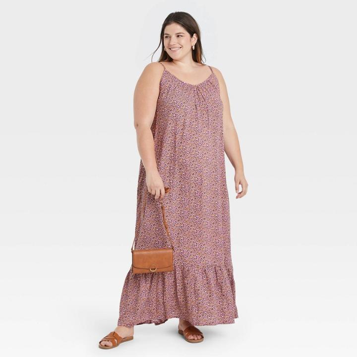 Women's Plus Size Sleeveless Dress - Universal Thread Lilac Floral Print 2x, Purple Floral