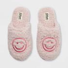 Women's Dluxe By Dearfoams W Happy Face - Heart Eyes Slippers - Pink
