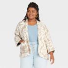 Women's Plus Size Quilted Short Duster - Universal Thread Cream One Size, Ivory