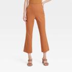 Women's High-rise Slim Fit Kick Flare Pull-on Pants - A New Day Brown