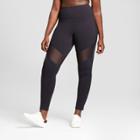 Plus Size Women's Plus Premium High Waist Mesh Leggings - Joylab Black
