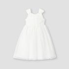 Mia & Mimi Toddler Girls' Floral Lace Tank Dress - White