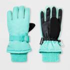 Girls' Solid Promo Ski Gloves - C9 Champion Green 4-7, Girl's,