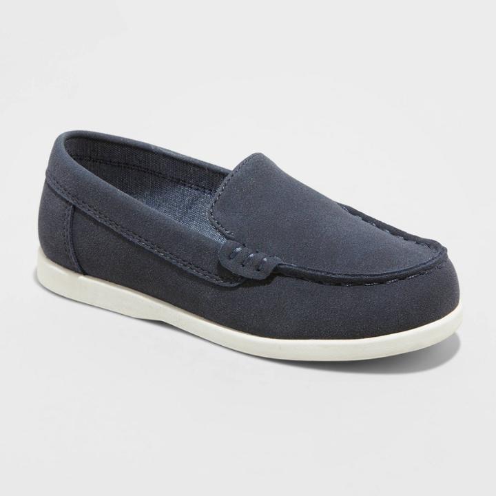 Toddler Boys' Zayd Slip-on Loafers - Cat & Jack Navy Blue