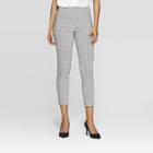Women's Plaid High-rise Skinny Pants - A New Day Cream