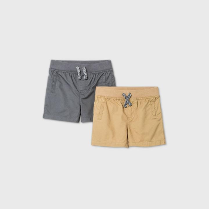 Baby Boys' 2pk Woven Chino Shorts - Cat & Jack Gray