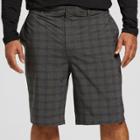 Target Men's Big & Tall Plaid 10.5 Broadband Hybrid Swim Shorts - Goodfellow & Co Black