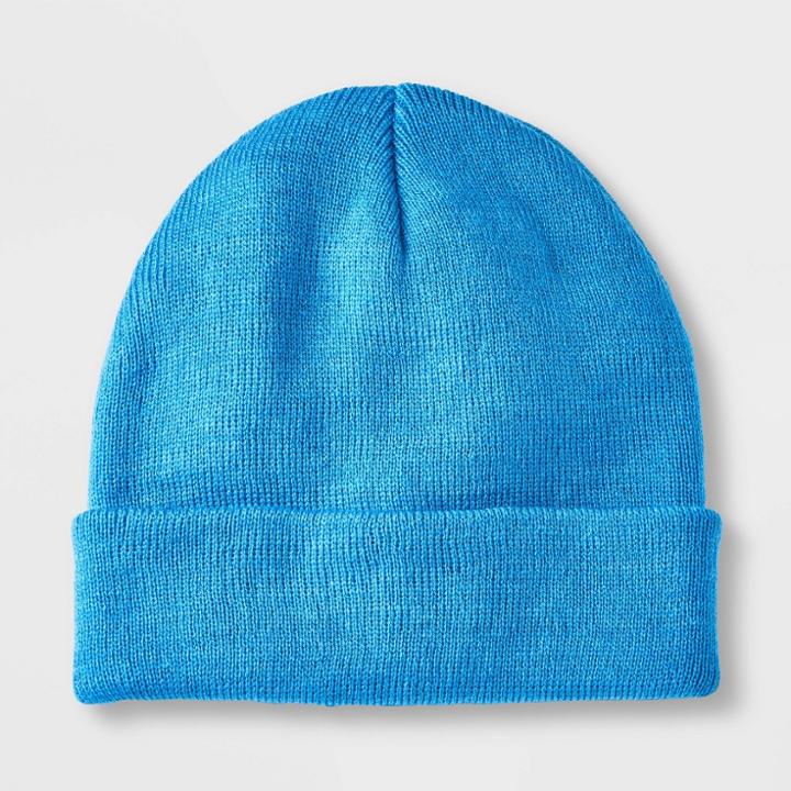 Kids' Solid Cuffed Beanie - Cat & Jack Blue