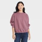 Women's Quilted Sweatshirt - A New Day Mauve