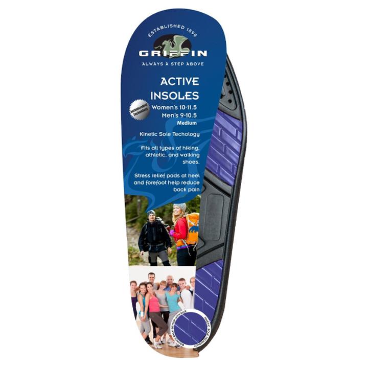 Griffin Footwear Cushions Active Insoles - Multi-colored M, Adult Unisex, Size: Medium,