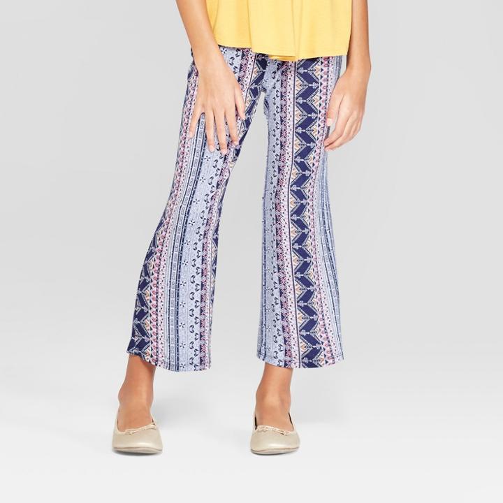Girls' Wide Leg Crop Pants - Art Class Blue