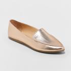 Women's Micah Wide Width Pointy Toe Loafers - A New Day Rose Gold 6.5w,