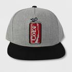 Coca-cola Men's Coca Cola Embroidery Flat Brim Hat - Heather (grey) Gray