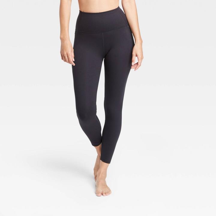 Women's Contour Power Waist High-waisted 7/8 Leggings 25 - All In Motion Black