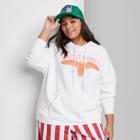 Women's Plus Size Ascot + Hart Eagle Hooded Graphic Sweatshirt - Ivory