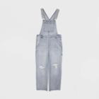 Women's Oversized Denim Overalls - Wild Fable Light Wash