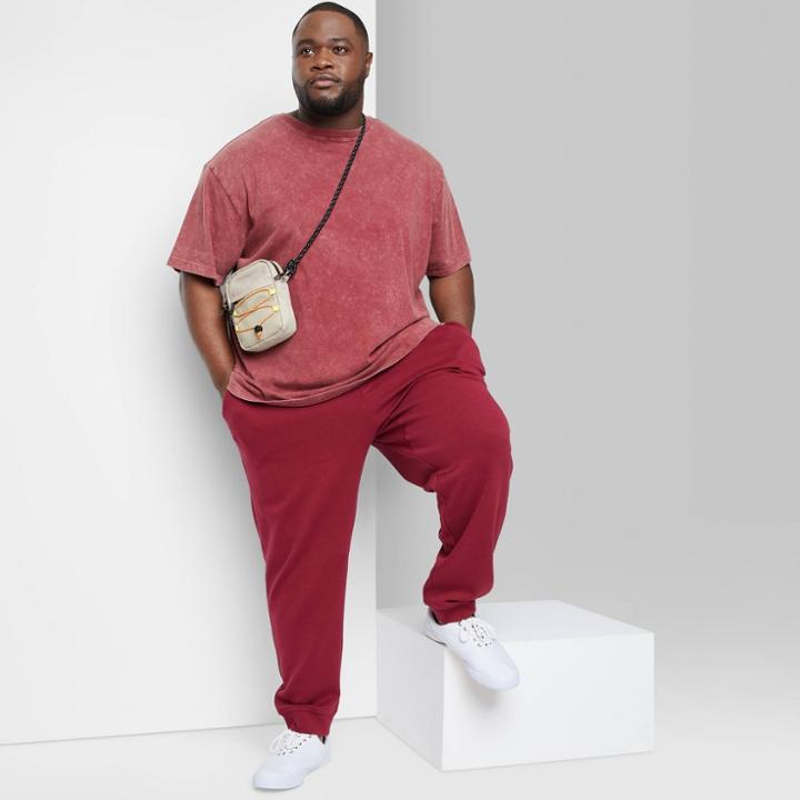 Adult Extended Size Knit Joggers - Original Use Red