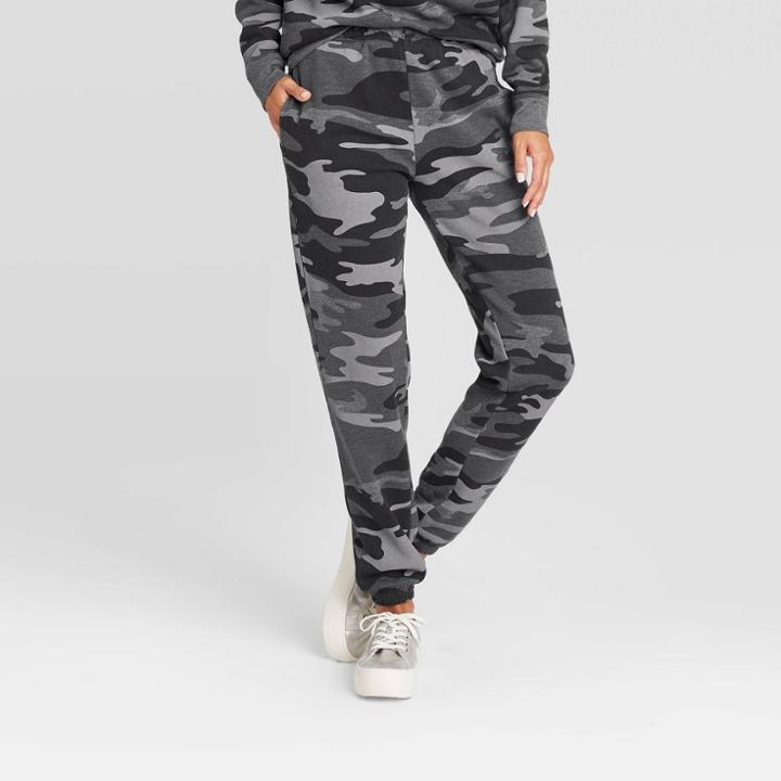 Grayson Threads Women's Camo Print Jogger Pants - Gray