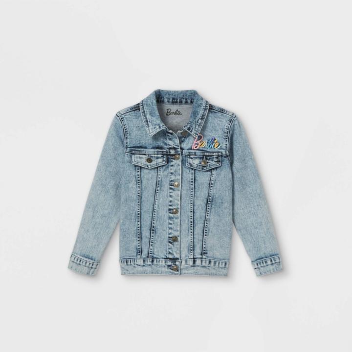 Mattel Girls' Barbie Denim Jacket - Blue
