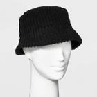 Women's Wide Wale Corduroy Bucket Hat - Wild Fable Black