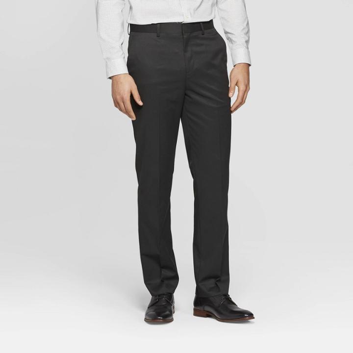 Men's 34 Standard Fit Suit Pants - Goodfellow & Co Black