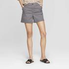 Women's High-rise Chino Shorts - A New Day Gray