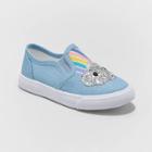 Toddler Girls' Pearlie Twin Gore Slip-on Sneakers - Cat & Jack Blue
