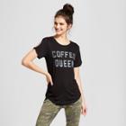 Women's Coffee Queen Short Sleeve Graphic T-shirt - Zoe+liv (juniors') Black