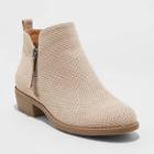 Women's Dylan Laser Cut Ankle Bootie - Universal Thread Taupe