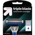 Triple Blade Replacement Cartridges - 4ct - Up & Up