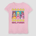 Girls' Super Mario Bros Princess Girl Power T-shirt - Pink
