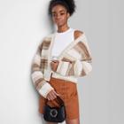 Women's Open Statement Cardigan - Wild Fable Neutral Striped Xs, Multicolored Neutral