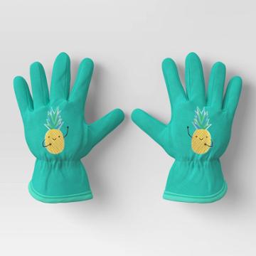 Sun Squad Pineapple Kids' Gardening Gloves - Teal - Sun