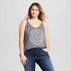 Women's Plus Size Circle Constellations Graphic Tank Top - Fifth Sun (juniors') Charcoal