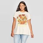 Mighty Fine Women's Sunflowers Plus Size Short Sleeve Graphic T-shirt (juniors') - Cream 1x, Size: