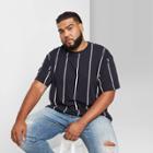 Men's Big & Tall Striped Short Sleeve T-shirt - Original Use Dark Blue
